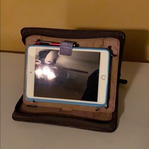 Leather Tablet holder HOLDS 10-11 inch tablet